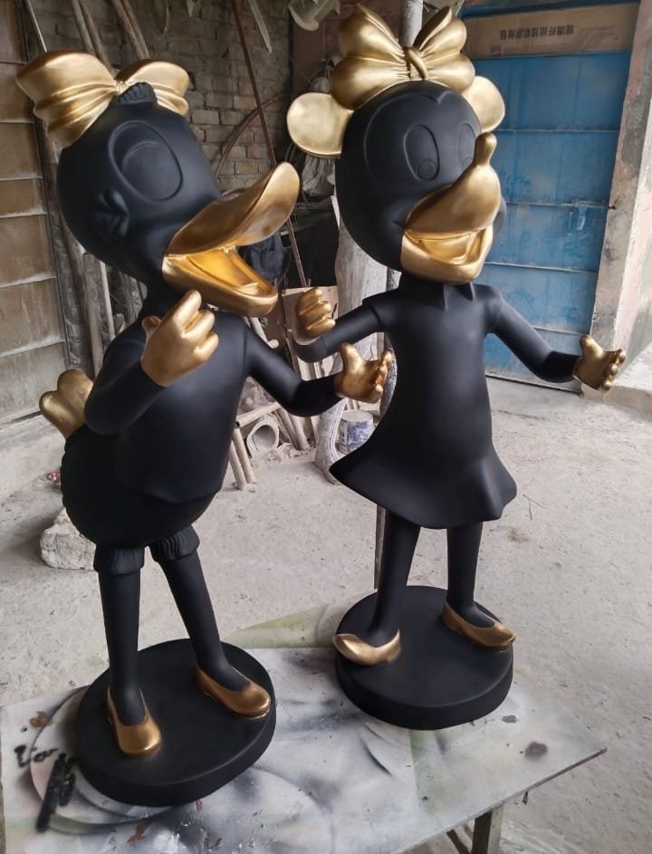 FIBER MICKEY AND MOUSE DECORATION